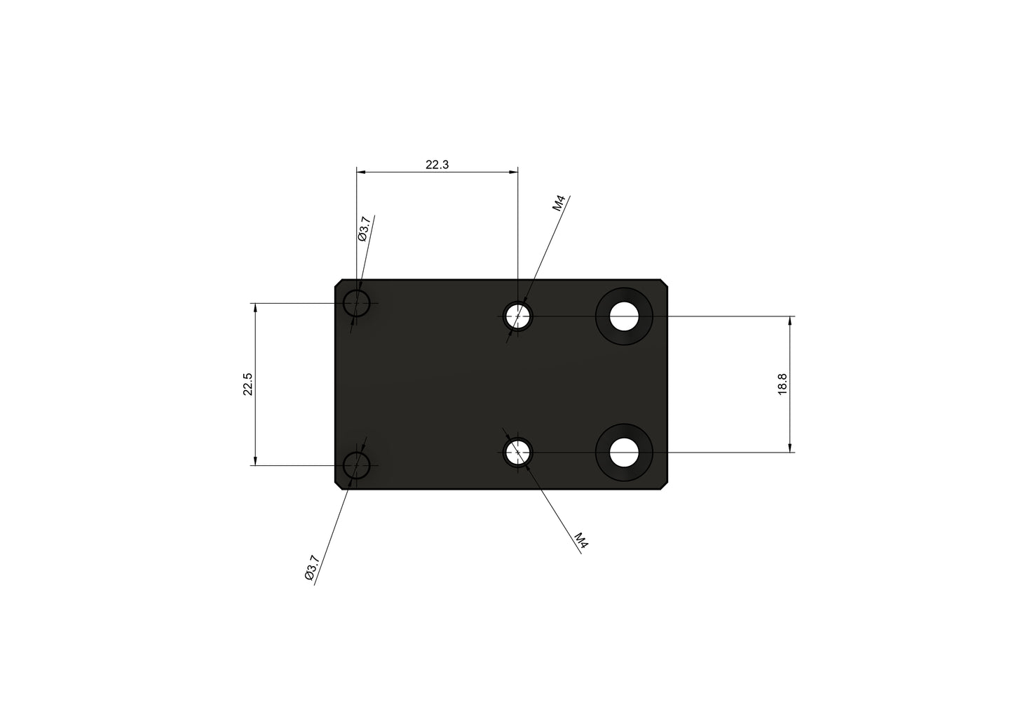 RMR Standard Optic Mounting Plate [Red Dot & Reflex Sights] for GATE PTX HPA Pistol